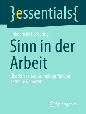 cover image of Sinn in der Arbeit